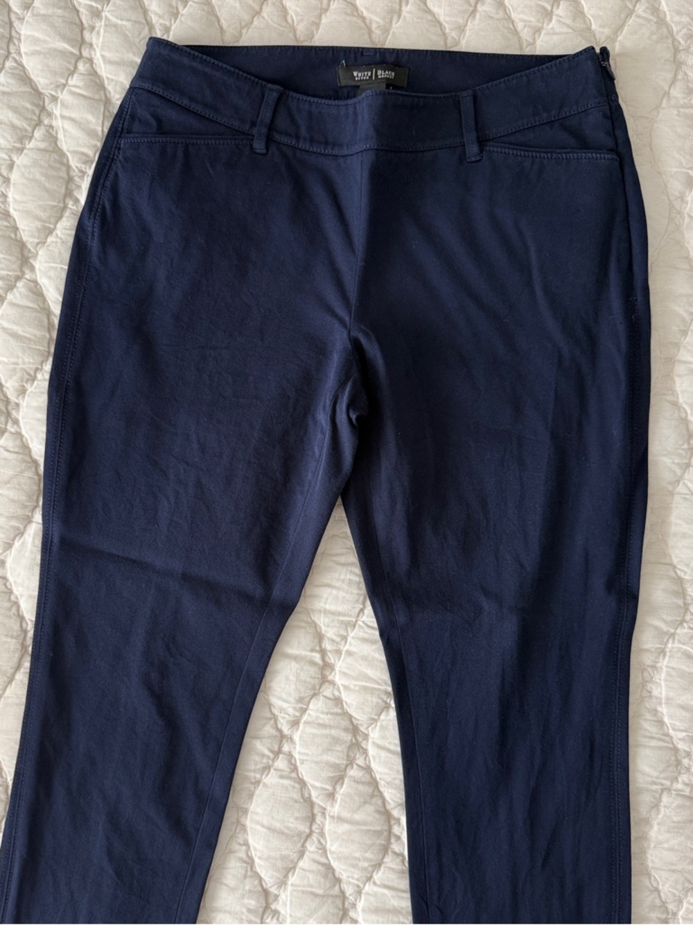 White House Black Market Navy Straight Leg Pants